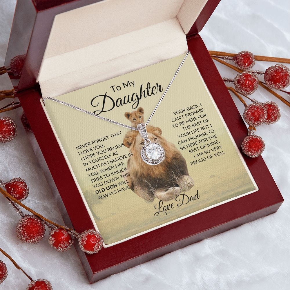To My Daughter | 14K White Gold Necklace | Love Dad