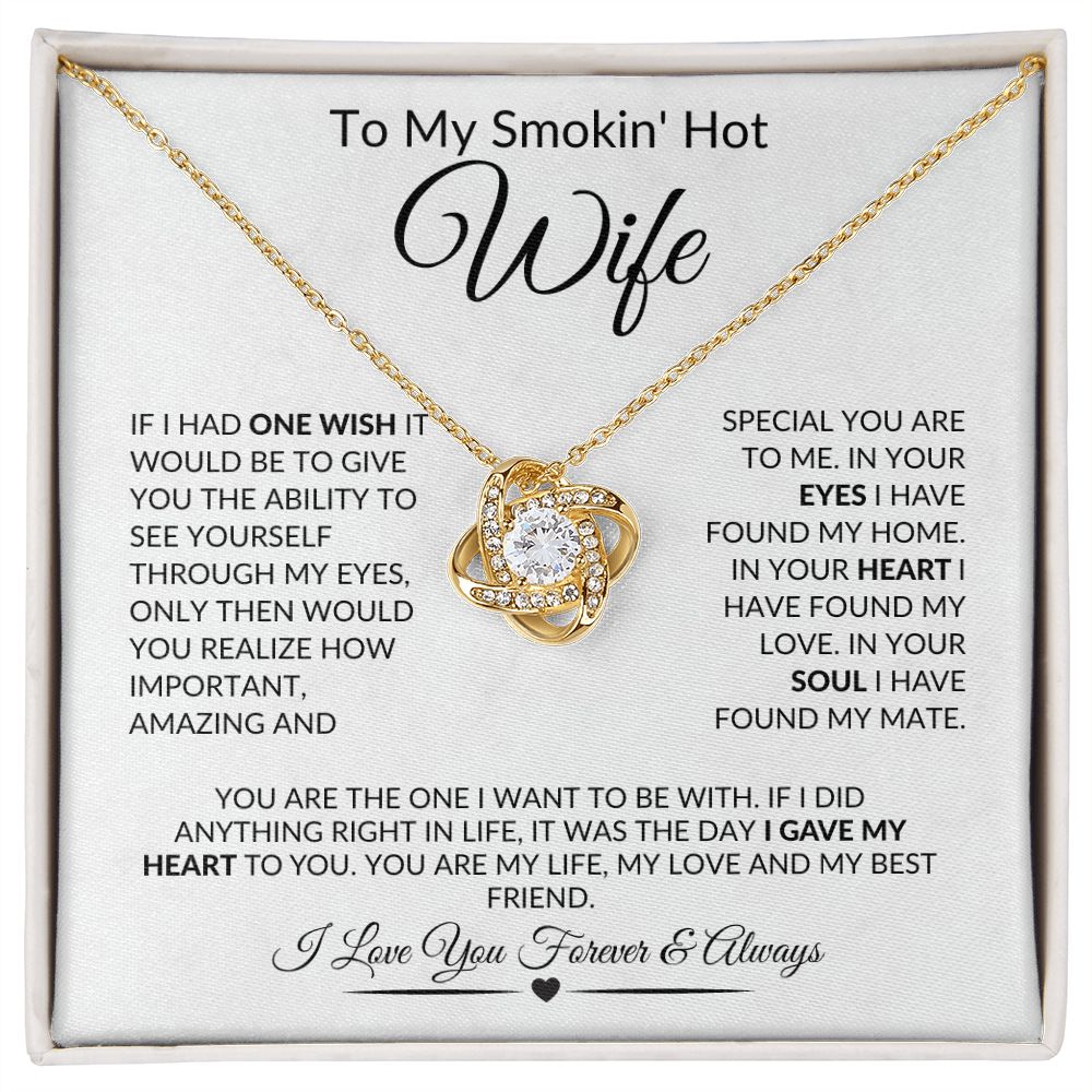 To My Smokin Hot Wife Love Necklace