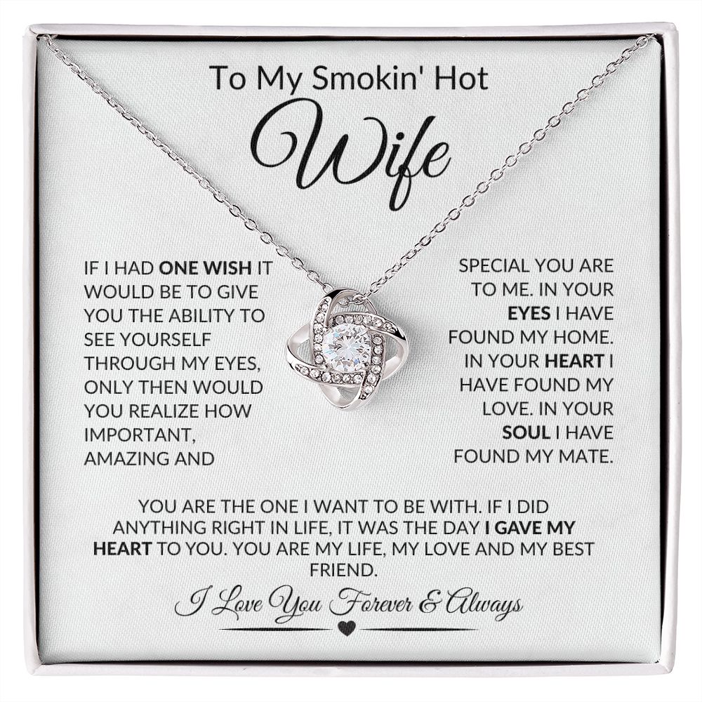 To My Smokin Hot Wife Love Necklace