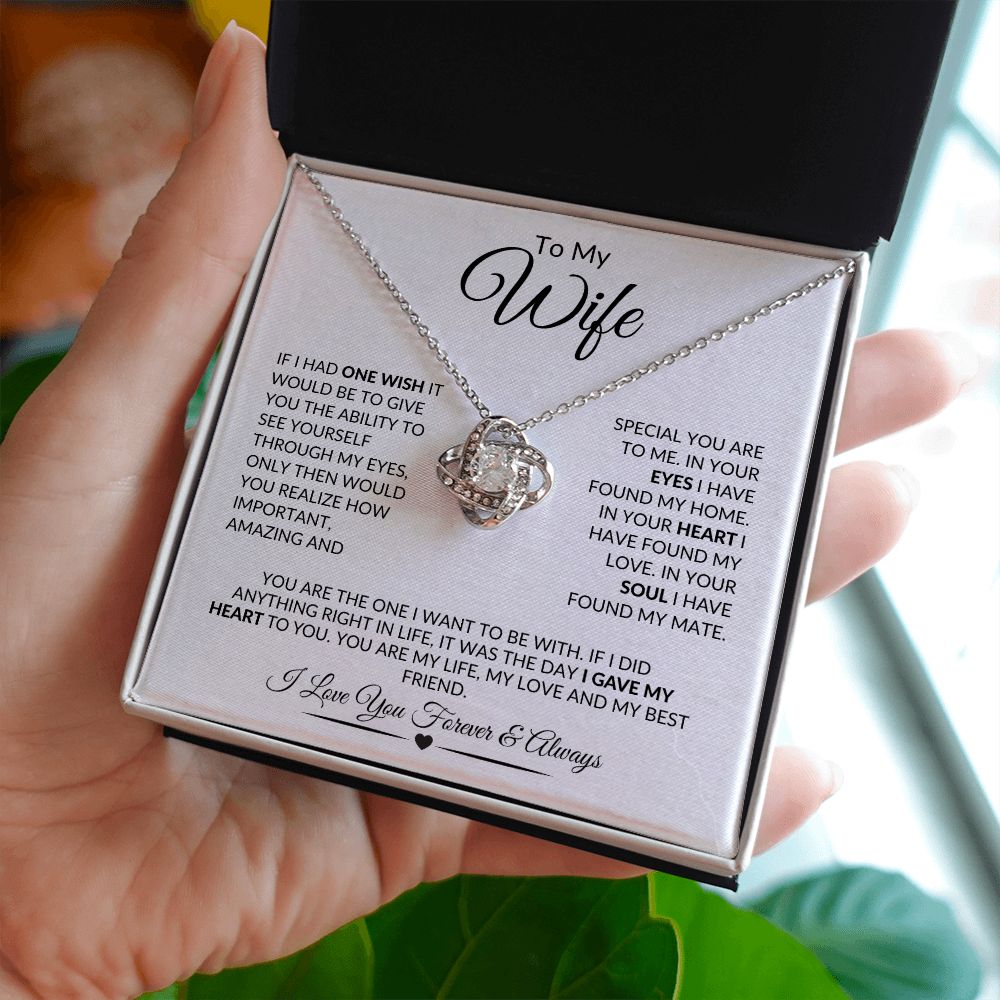 To My Wife Love Knot Necklace