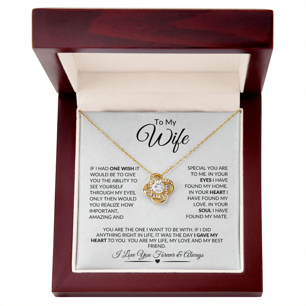 To My Wife Love Knot Necklace