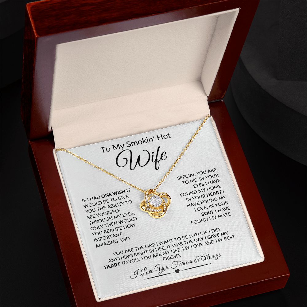 To My Smokin Hot Wife Love Necklace