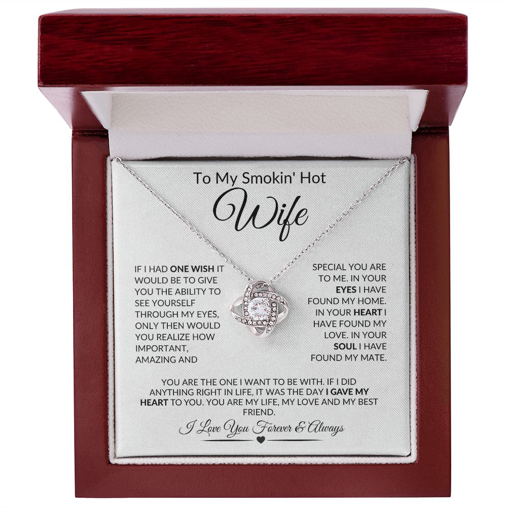 To My Smokin Hot Wife Love Necklace