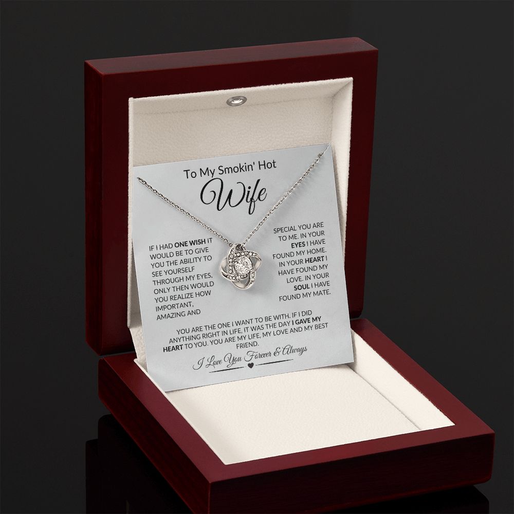 To My Smokin Hot Wife Love Necklace