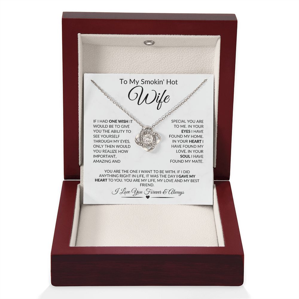 To My Smokin Hot Wife Love Necklace