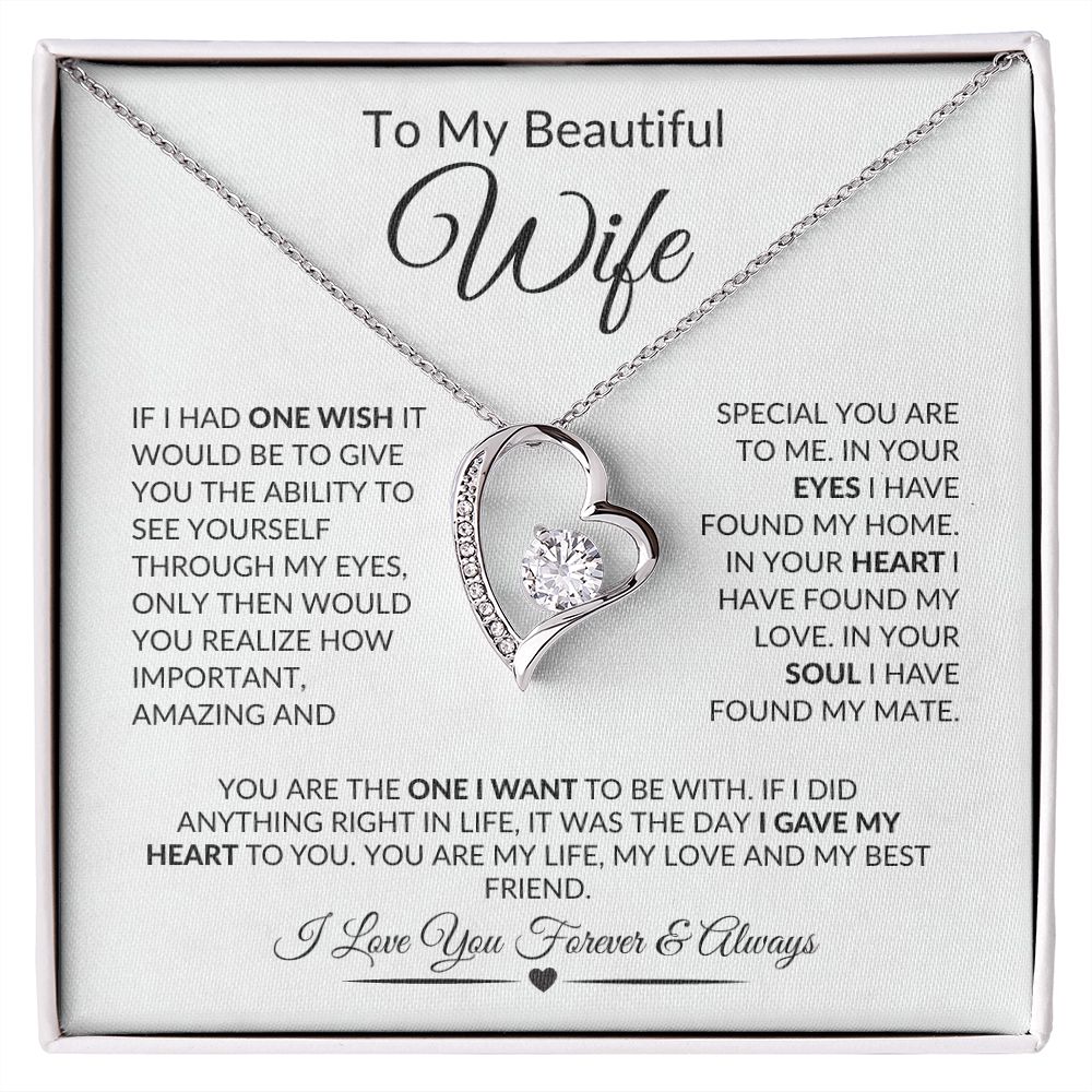 To My Beautiful Wife Forever Love Necklace