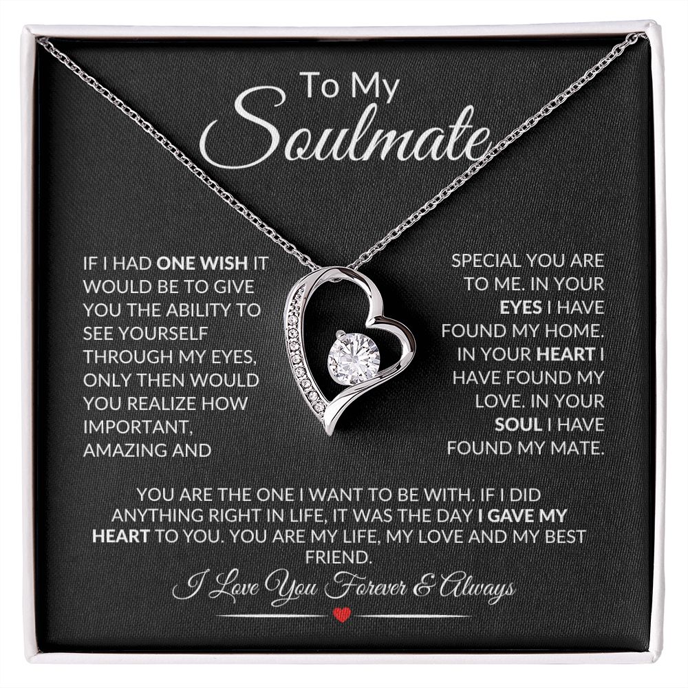 Soulmate Love Necklace Black Card