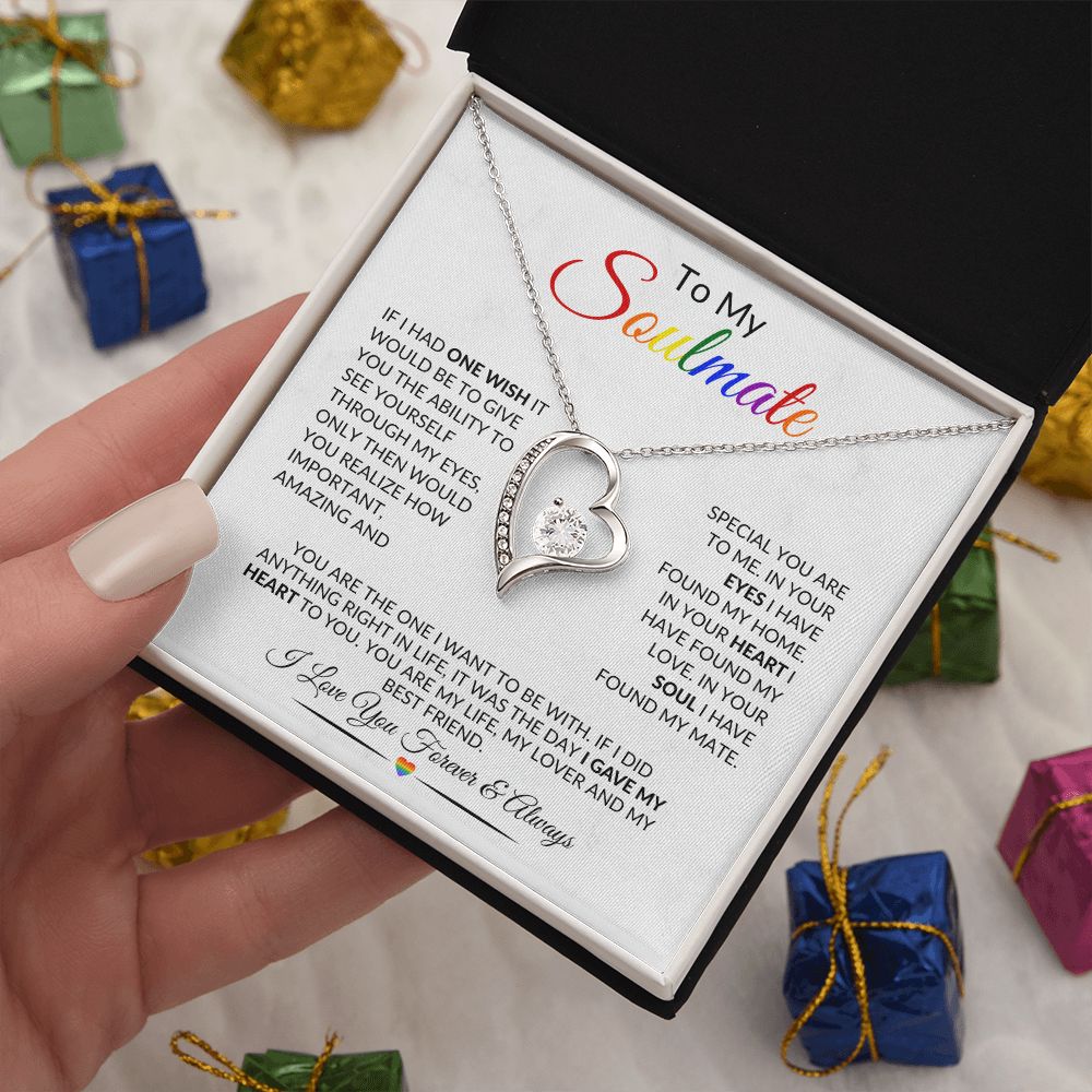 To My Soulmate Pride Necklace LGBTQ+