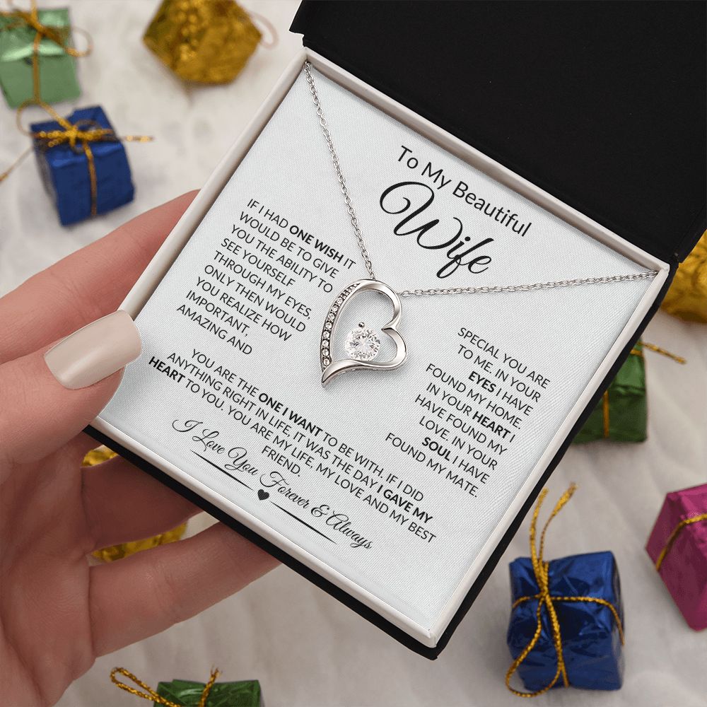 To My Beautiful Wife Forever Love Necklace