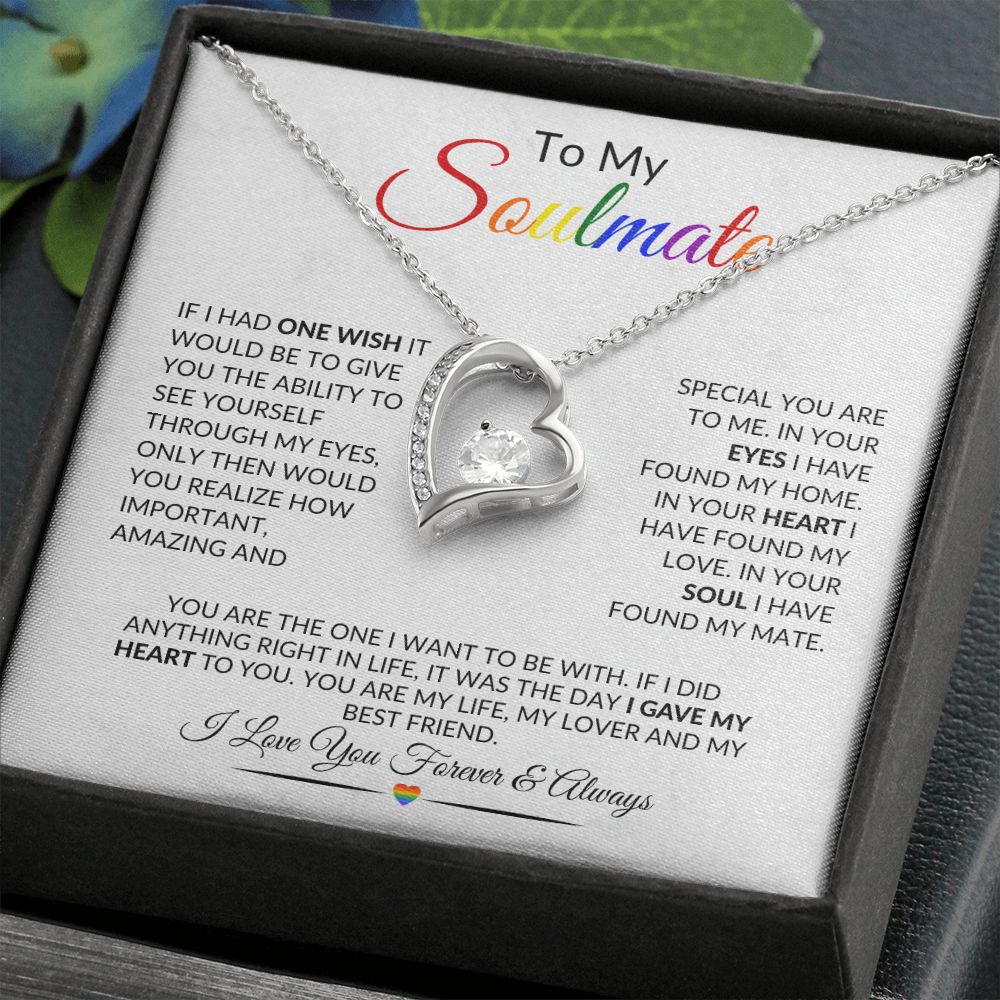 To My Soulmate Pride Necklace LGBTQ+