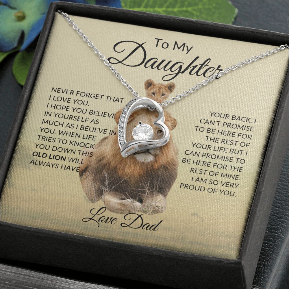 To My Daughter Forever Love Necklace | Daddy Daughter Necklace