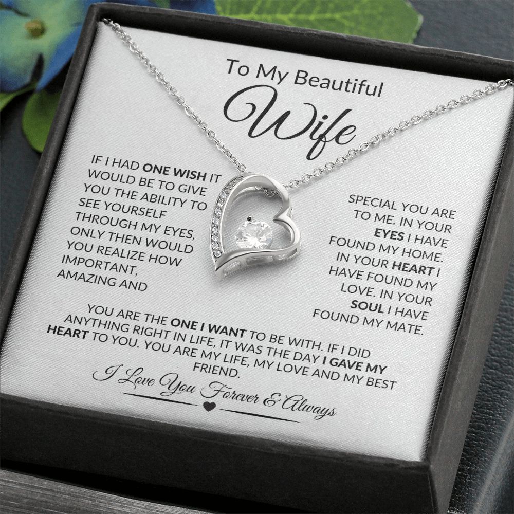 To My Beautiful Wife Forever Love Necklace