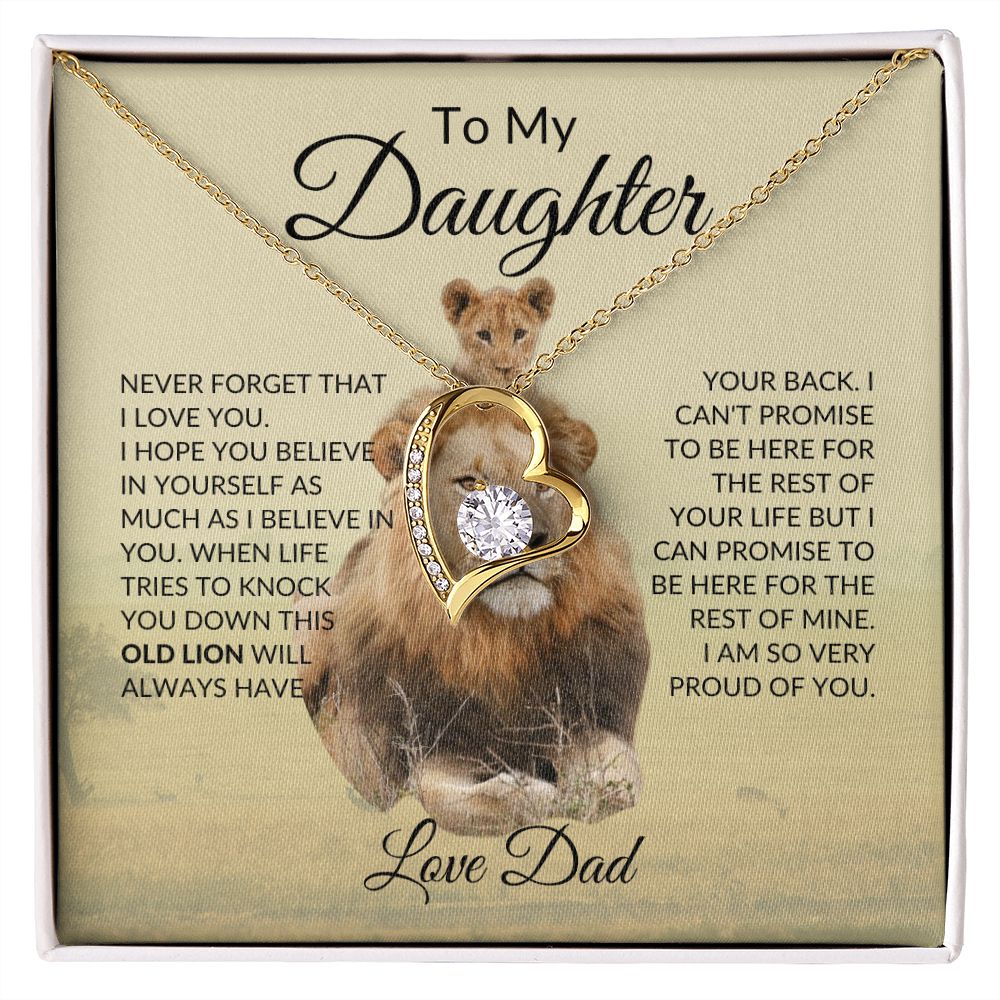To My Daughter Forever Love Necklace | Daddy Daughter Necklace