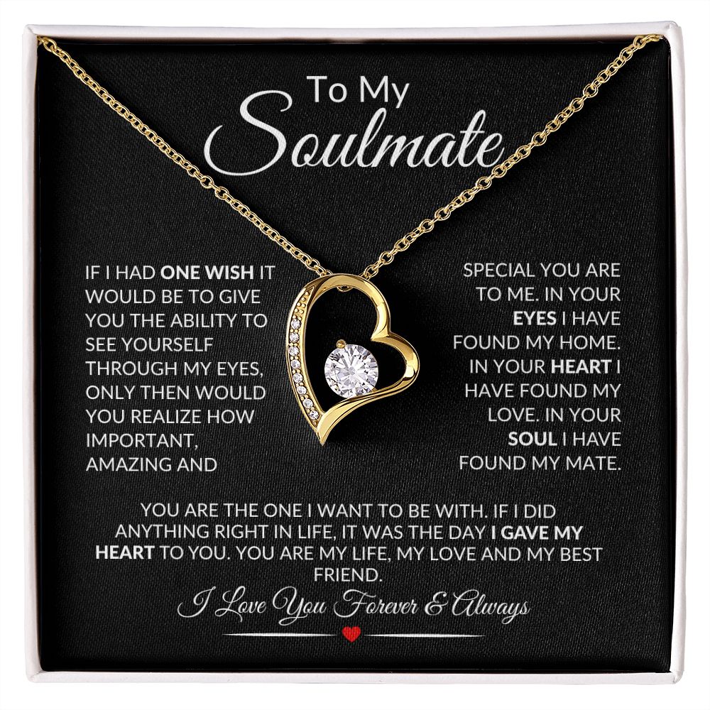 Soulmate Love Necklace Black Card