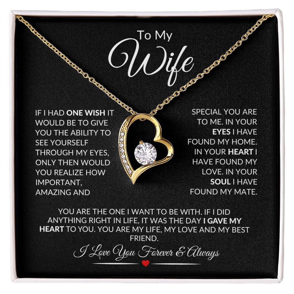 To My Wife Love Necklace This Will Make Her Cry Black Card