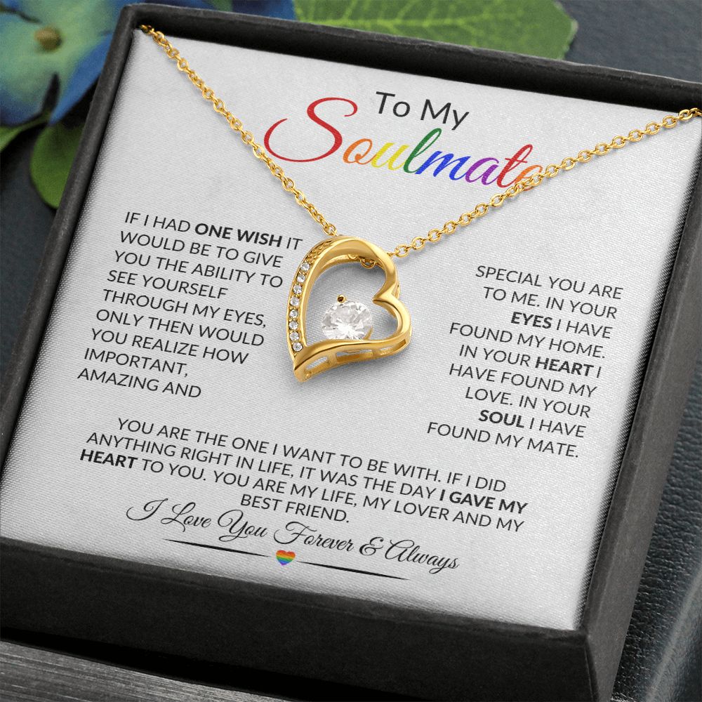 To My Soulmate Pride Necklace LGBTQ+