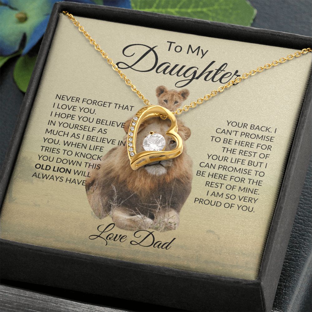 To My Daughter Forever Love Necklace | Daddy Daughter Necklace